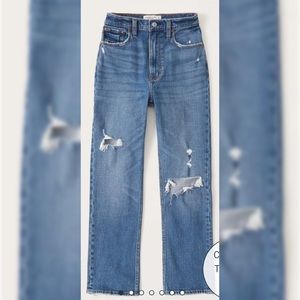 Abercrombie ankle straight ultra high rise